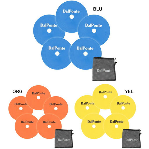 【ショップ限定エントリーでさらに+9倍】ダウポンチDalPonteマーカーパッド（5枚セット）DPZ114サッカーフットサル練習用具メッシュ収納袋付き