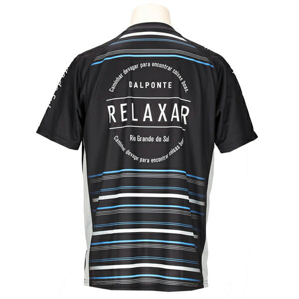 【ネコポス対応可】ダウポンチDalponteボーダープラシャツサッカーフットサル半袖シャツDPZ-RX218