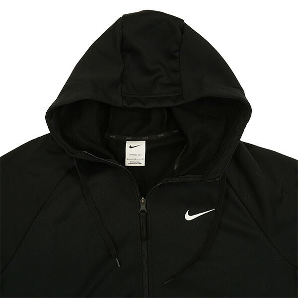 ナイキNIKE裏起毛Therma-FITフルジップフィットネスパーカーDQ4831-010サッカーフットサルスウェットジップパーカーブラック