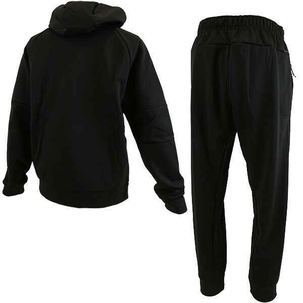 【上下セット】ナイキNIKE裏起毛Therma-FITフルジップフィットネスパーカーテーパードパンツ上下DQ4831-DQ5406サッカーフットサルスウェット黒