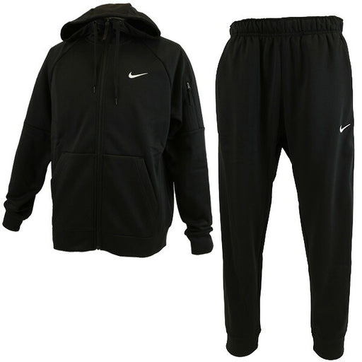 【上下セット】ナイキNIKE裏起毛Therma-FITフルジップフィットネスパーカーテーパードパンツ上下DQ4831-DQ5406サッカーフットサルスウェット黒