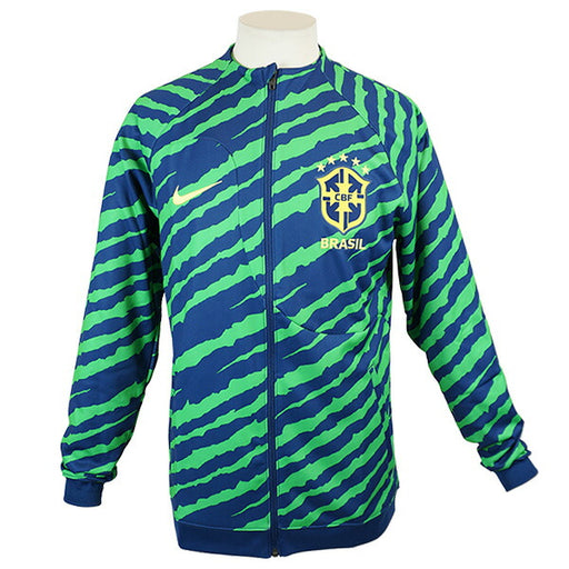 ブラジル代表裏起毛アカデミープロフルジップニットジャケットDR9018-490サッカー長袖トレーニングウェアナイキNIKE