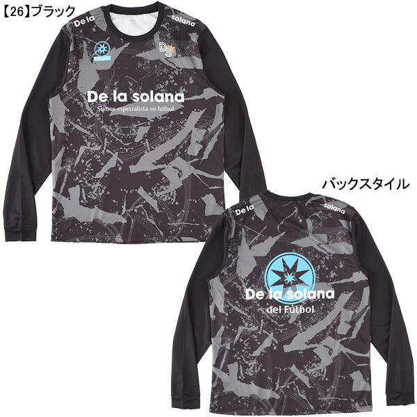 【ネコポス送料無料】デラソラーナDelasolana長袖プラシャツDS24F21サッカーフットサルプラクティスシャツ練習着メンズ
