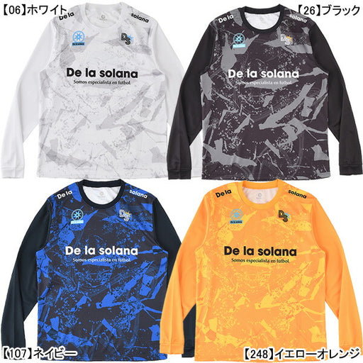 【ネコポス送料無料】デラソラーナDelasolana長袖プラシャツDS24F21サッカーフットサルプラクティスシャツ練習着メンズ