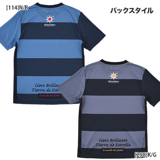 【ネコポス対応可】デラソラーナDelasolanaボーダーDSプラTDS26S50サッカーフットサル半袖プラクティスシャツメンズ