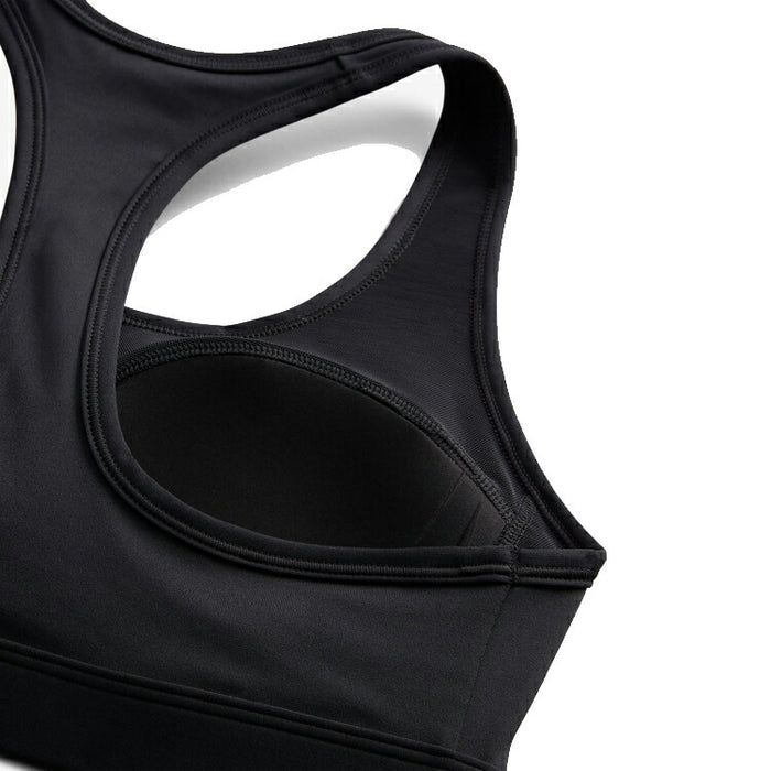 【ネコポス送料無料】ナイキウィメンズスウッシュミディアムサポートパッディドスポーツブラブラック黒レディーススポブラDX6822-010