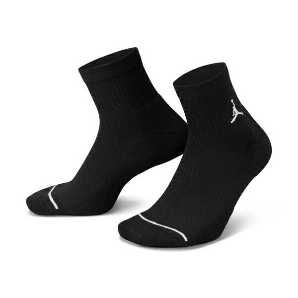 ナイキNIKEジョーダンEDCUSHPOLYバスケットボールソックス靴下アンクルソックス3足組ブラック黒DX9655-010