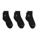 ナイキNIKEジョーダンEDCUSHPOLYバスケットボールソックス靴下アンクルソックス3足組ブラック黒DX9655-010
