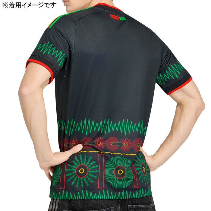 ジャマイカ代表JMA2026レプリカアウェイユニフォーム半袖E5612-KD0957サッカーブラックアディダスadidas