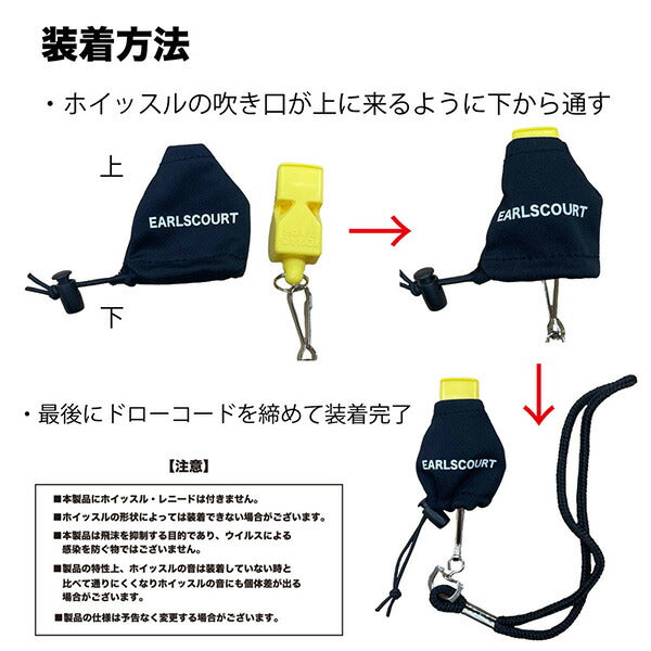 【ショップ限定エントリーでさらに+9倍】【ネコポス対応可】アールズコートEarlsCourtホイッスルカバーEC-A049サッカーフットサル審判用品笛飛沫防止ブラック