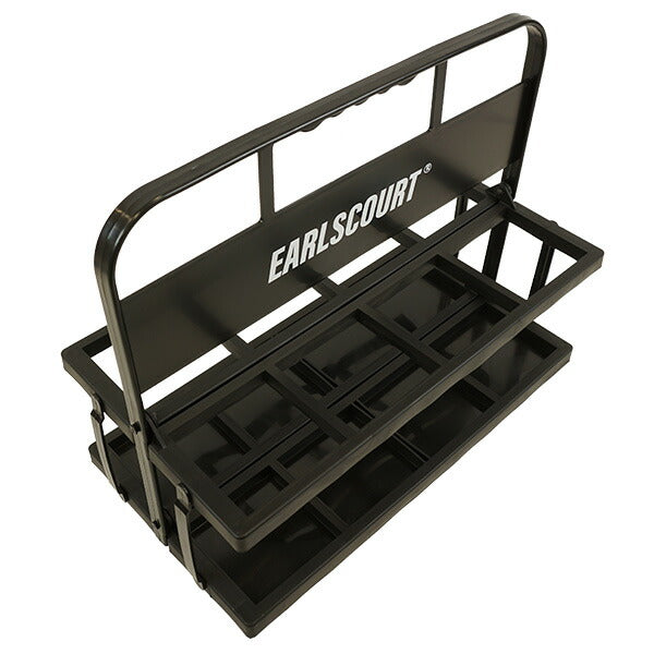 【ショップ限定エントリーでさらに+9倍】【送料無料】アールズコートEarlsCourtボトルキャリー8本EC-A088サッカーフットサルチーム用品折り畳み可持ち手付きブラック