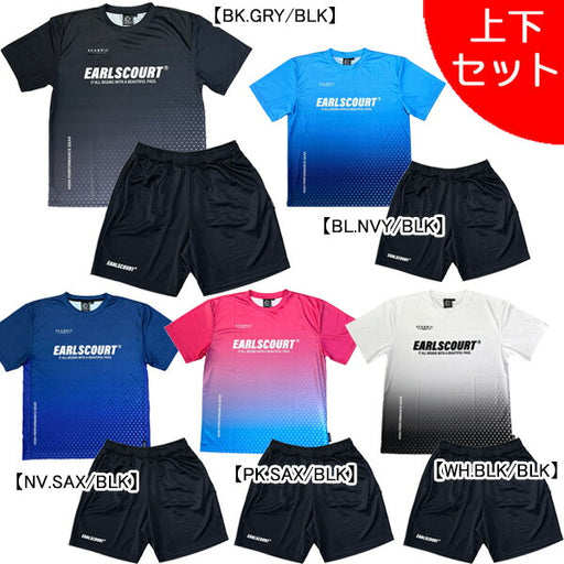 【上下セット】アールズコートEarlsCourtドットスターグラデプラ上下EC-ECJ-S070-P025サッカーフットサルプラシャツプラパン練習着ジュニア大人