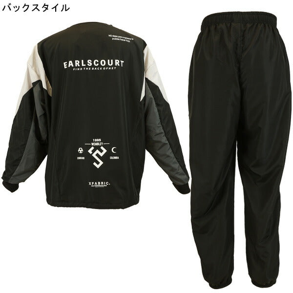 アールズコートEarlsCourtFTB裏メッシュピステ上下セットEC-FSP005サッカーフットサルトレーニングウェアトップパンツブラックメンズ