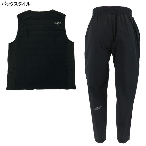 【上下セット】アールズコートEarlsCourt薄中綿ストレッチベストパンツ上下EC-JK020-EC-LP016サッカーフットサルトレーニングウェアブラックメンズ