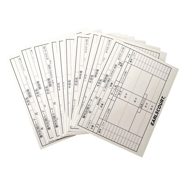 【ショップ限定エントリーでさらに+9倍】【ネコポス対応可】アールズコートEarlsCourtレフリー記録カード10枚セットEC-R006サッカー記録用紙レフェリーアイテム審判用品試合