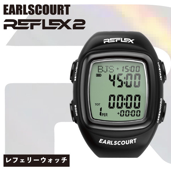 アールズコートEarlsCourtレフェリーウォッチREFLEX2スターターセットEC-R009サッカーフットサル審判用腕時計ブラック