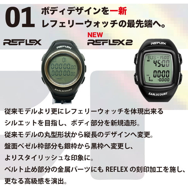 アールズコートEarlsCourtレフェリーウォッチREFLEX2スターターセットEC-R009サッカーフットサル審判用腕時計ブラック
