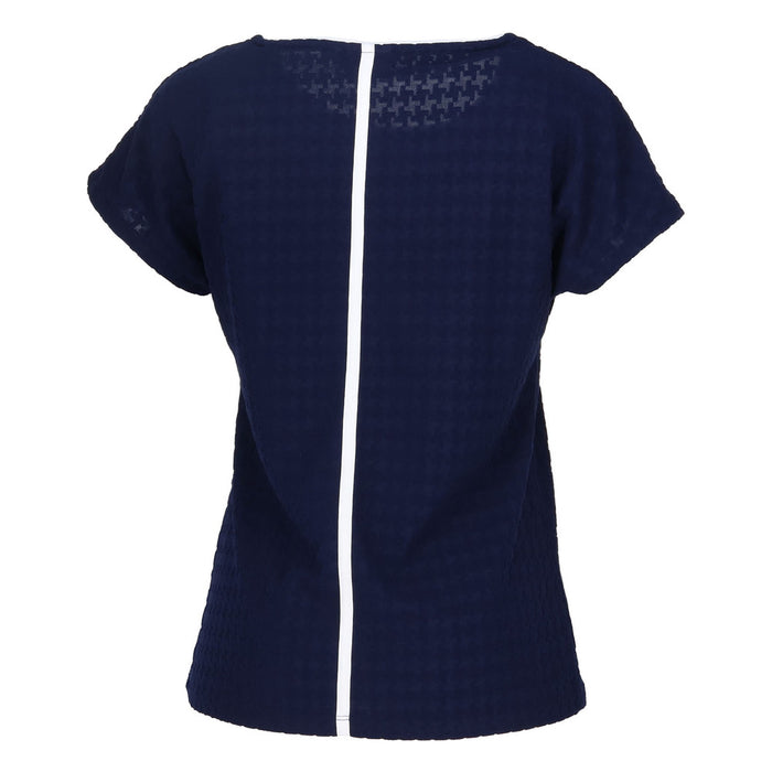 【ショップ限定エントリーでさらに+9倍】【ネコポス送料無料】FILAフィラテニステニスウェアレディースゲームシャツ半袖レトロ映えるシンプル明るい印象シャープEL0029