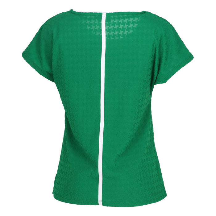 【ネコポス送料無料】FILAフィラテニステニスウェアレディースゲームシャツ半袖レトロ映えるシンプル明るい印象シャープEL0029