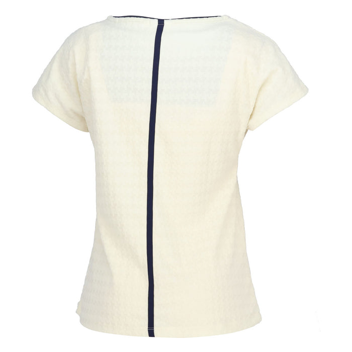 【ショップ限定エントリーでさらに+9倍】【ネコポス送料無料】FILAフィラテニステニスウェアレディースゲームシャツ半袖レトロ映えるシンプル明るい印象シャープEL0029