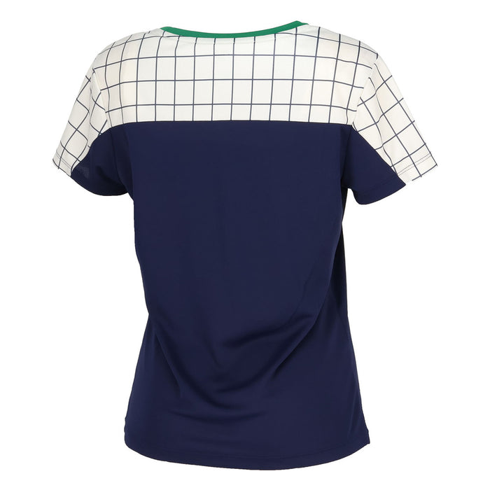 【ショップ限定エントリーでさらに+9倍】【ネコポス送料無料】FILAフィラテニステニスウェアレディースゲームシャツ半袖カラーハーモニー格子EL0033