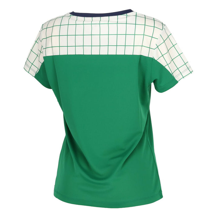 【ネコポス送料無料】FILAフィラテニステニスウェアレディースゲームシャツ半袖カラーハーモニー格子EL0033