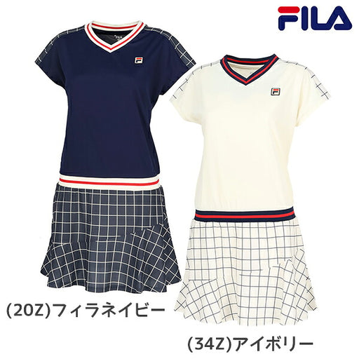 FILAフィラテニステニスウェアレディースワンピース半袖シャープ爽やかEL0035