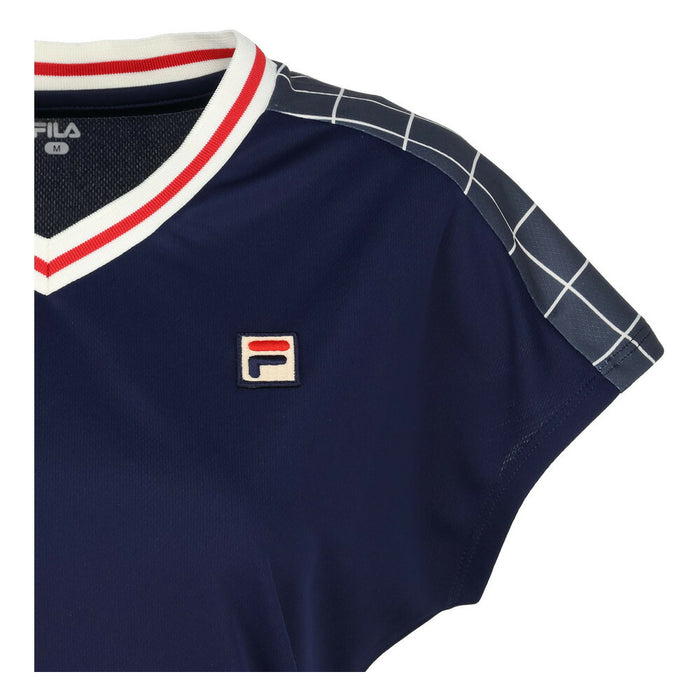 【ショップ限定エントリーでさらに+9倍】FILAフィラテニステニスウェアレディースワンピース半袖シャープ爽やかEL0035