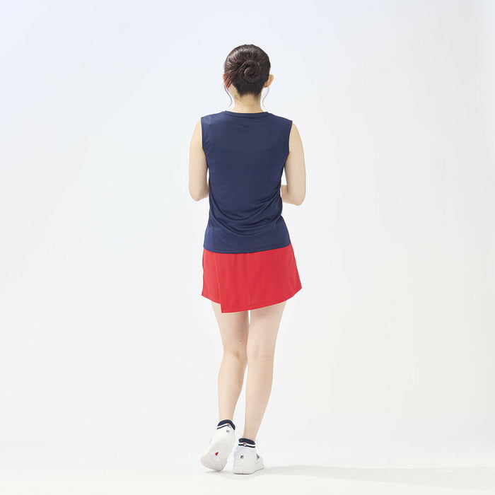 【ネコポス送料無料】FILAフィラテニステニスウェアレディースノースリーブカラーブロック重ね着ノースリーブシンプルスポーティーEL0038