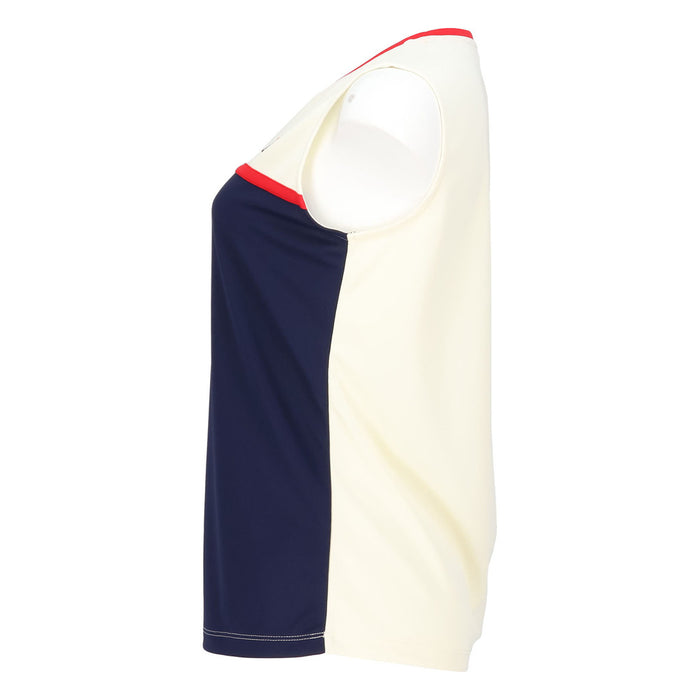 【ネコポス送料無料】FILAフィラテニステニスウェアレディースノースリーブカラーブロック重ね着ノースリーブシンプルスポーティーEL0038