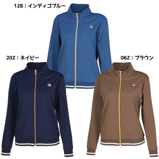 【予約販売】フィラFILAテニスレディースウォームアップシャツトラックジャケットデニムニットジャージトップスEL0224