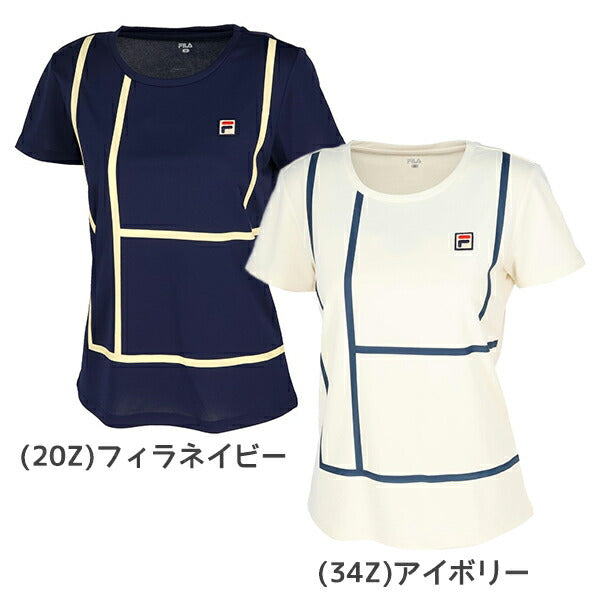フィラFILAテニスレディース半袖シャツゲームシャツTシャツ吸汗速乾UVカットEL0238