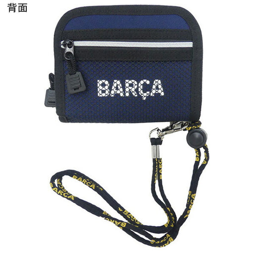 【ネコポス対応可】バルセロナオフィシャルFCBラウンドウォレットFCB-111Aサッカーサポーターグッズ財布ネイビー