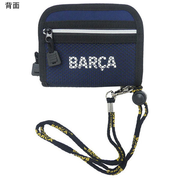 【ネコポス対応可】バルセロナオフィシャルFCBラウンドウォレットFCB-111Aサッカーサポーターグッズ財布ネイビー
