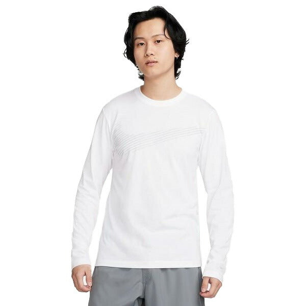 【ショップ限定エントリーでさらに+9倍】【ネコポス送料無料】ナイキNIKEメンズロングTシャツ長袖NKDFLSFLASH24SPFQ3884-100ホワイト