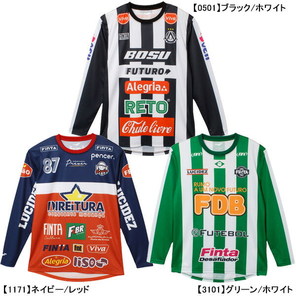 【ネコポス送料無料】フィンタFINTAレコルダーレ長袖グラフィックプラシャツFT4500サッカーフットサルプラシャツ長袖練習着メンズ