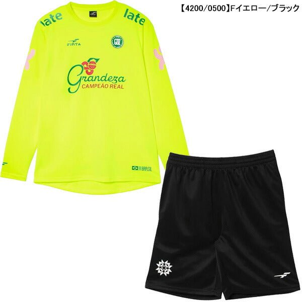 【上下セット】フィンタFINTAGDZ長袖プラクティスシャツパンツ上下FT4504-FT8703サッカーフットサル練習着メンズ