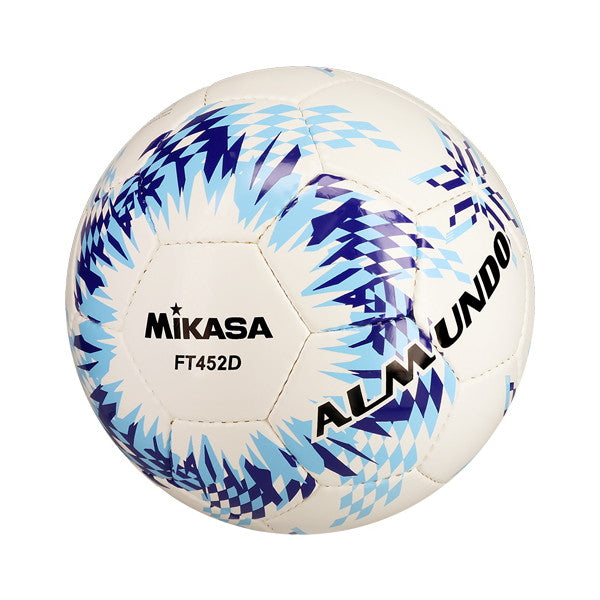ミカサMIKASAALMUNDOFT452D-BLLBサッカーボール4号球手縫いホワイトブルー