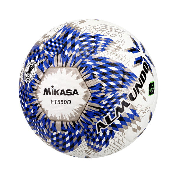 ミカサMIKASAALMUNDO芝用FT550D-BLBSサッカーボール5号球国際公認球貼りブルーホワイト