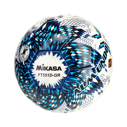 【ショップ限定エントリーでさらに+9倍】ミカサMIKASAALMUNDO土用FT551D-GR-NLBサッカーボール5号球国際公認球貼りネイビーホワイト
