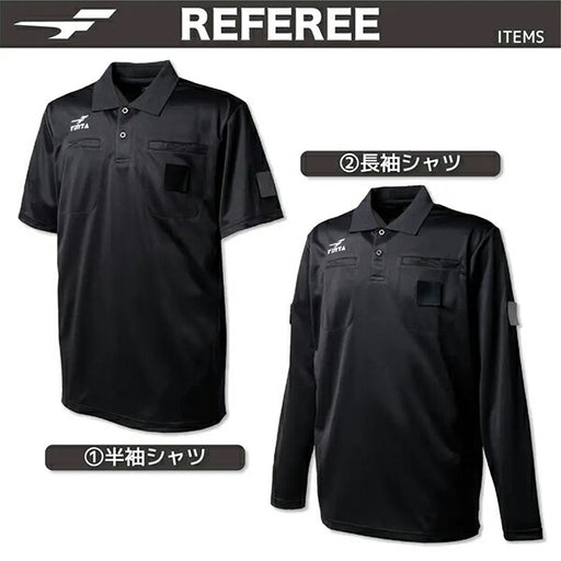 【ショップ限定エントリーでさらに+9倍】フィンタFINTAレフェリー４点セットFT5977サッカーフットサル半袖シャツ長袖シャツハーフパンツソックス収納バッグブラック黒