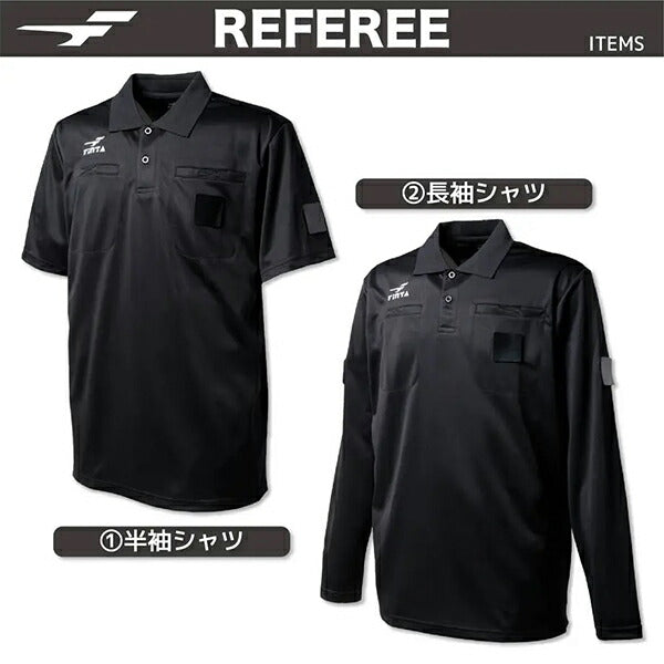 【ショップ限定エントリーでさらに+9倍】フィンタFINTAレフェリー４点セットFT5977サッカーフットサル半袖シャツ長袖シャツハーフパンツソックス収納バッグブラック黒