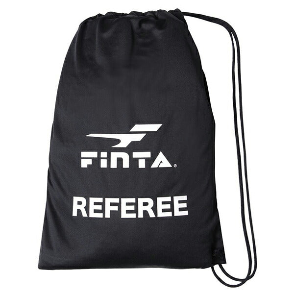 フィンタFINTAレフェリー４点セットFT5977サッカーフットサル半袖シャツ長袖シャツハーフパンツソックス収納バッグブラック黒