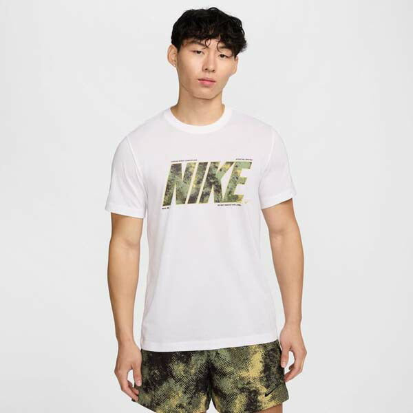 【ショップ限定エントリーでさらに+9倍】ナイキNIKEメンズTシャツDri-FITフィットネスTシャツFZ8039-100カモ半袖