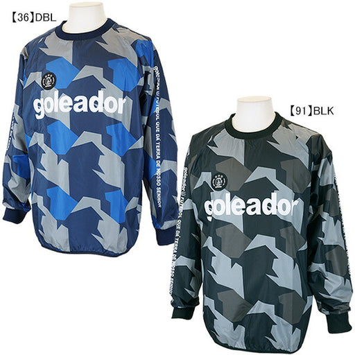 ゴレアドールgoleador昇華幾何学模様柄ピステトップG-2484-1サッカーフットサルトレーニングトップ裏地無し防風メンズ