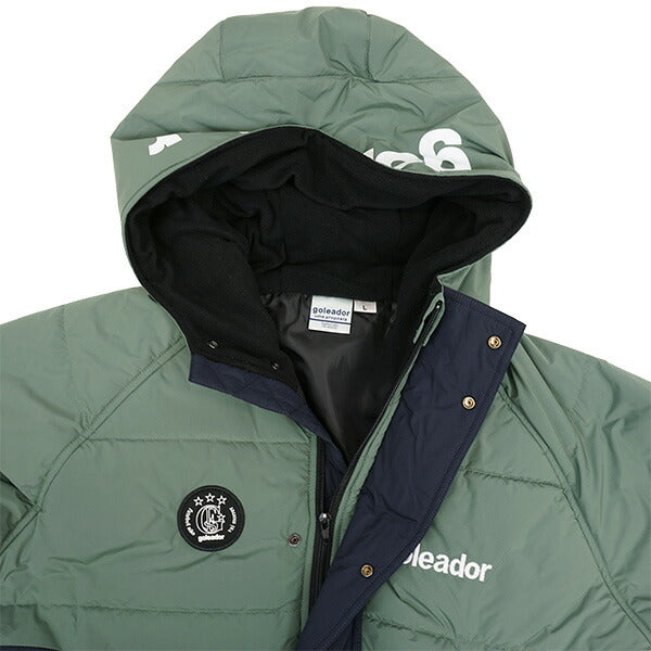 ゴレアドールgoleador中綿バイカラーロングベンチコートG-2520サッカーフットサルロングコート防寒観戦メンズ