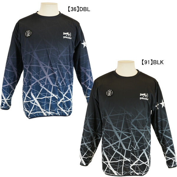 【ネコポス送料無料】ゴレアドールgoleadorGeometricグラデーションプラクティスロングシャツG-2602サッカーフットサル練習着長袖メンズ