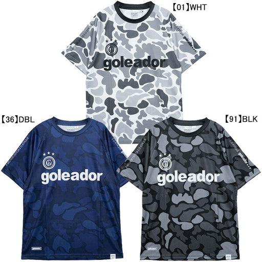 【ネコポス送料無料】ゴレアドールgoleadorNovooficialcamouflageプラシャツG-2626サッカーフットサルプラクティスシャツ半袖練習着メンズ