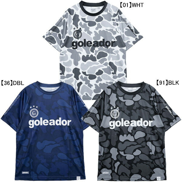 【ネコポス送料無料】ゴレアドールgoleadorNovooficialcamouflageプラシャツG-2626サッカーフットサルプラクティスシャツ半袖練習着メンズ
