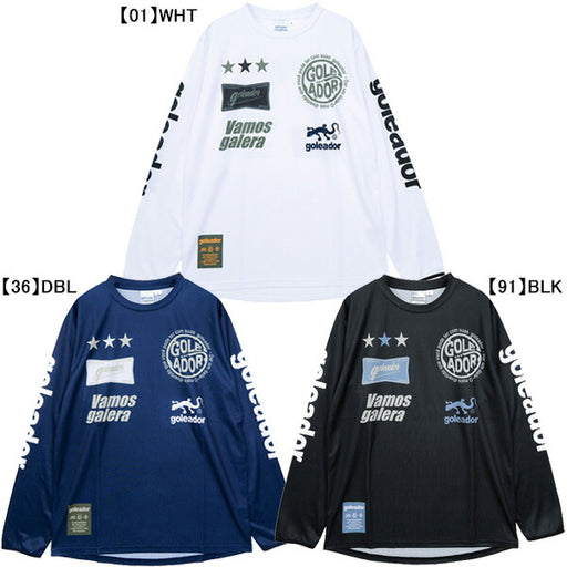 【ネコポス送料無料】ゴレアドールgoleadorSignBoardデザインロングプラクティスシャツG-2651サッカーフットサルプラシャツ長袖練習着メンズ